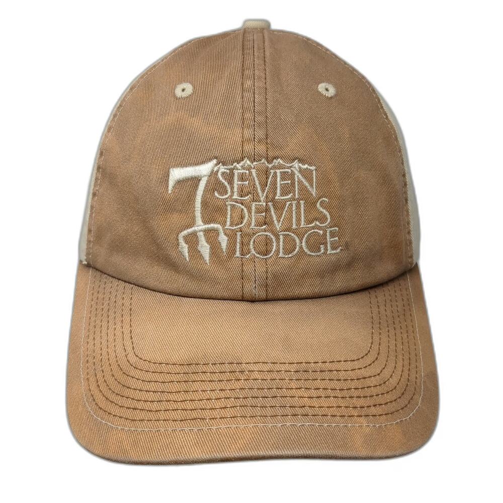 Fahrenheit Baseball Cap Brown One Size Seven Devils Lodge Guest Ranch Hat Cotton